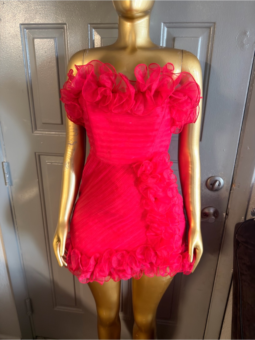 DO+BE Hot Pink Ruffle Mini Dress